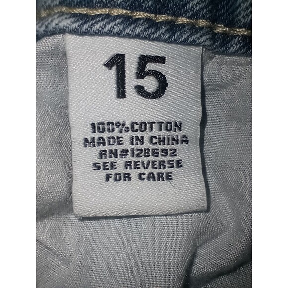 Madden NYC Jean Shorts Women's XL15 Blue Distressed Cut-Off Y2K Denim 36"Wx6" - Picture 8 of 14